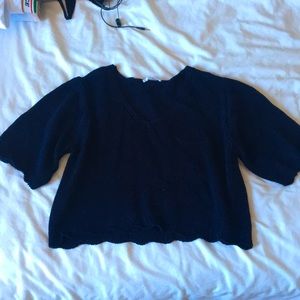 MANGO a knitted crop top M